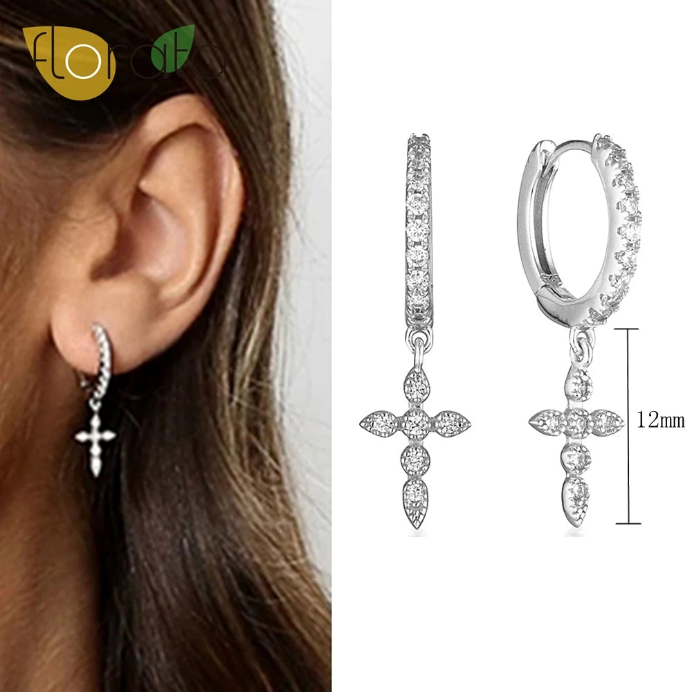 YUXINTOME 925 Sterling Silver Ear Needle Rivet Cone Buckle Piercing Huggie Hoop Earrings for Women Jewelry Accessories Earrings