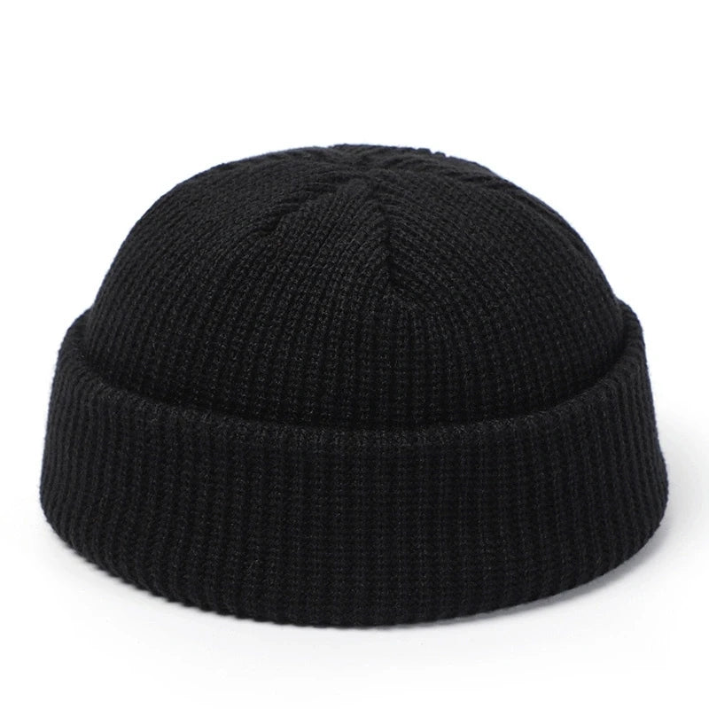 Knitted Hat for Men & Women Caps Wool Fashion Simple Warm Skullies Beanies Solid Autumn Winter Beanie Cap Trendy Style