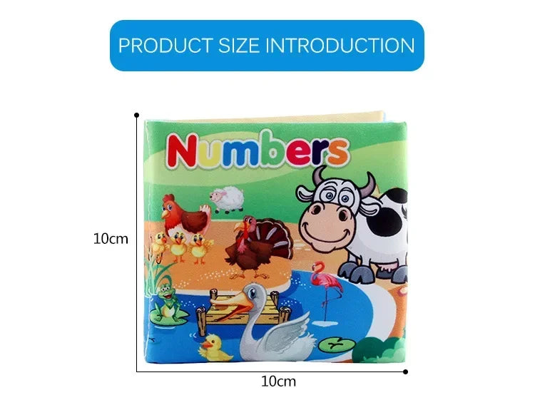 Baby Cloth Books Enlightenment Early Educational Toys Kids Fruits Animal Numbers Food Cognitive Book for Toddlers 12-72 Month