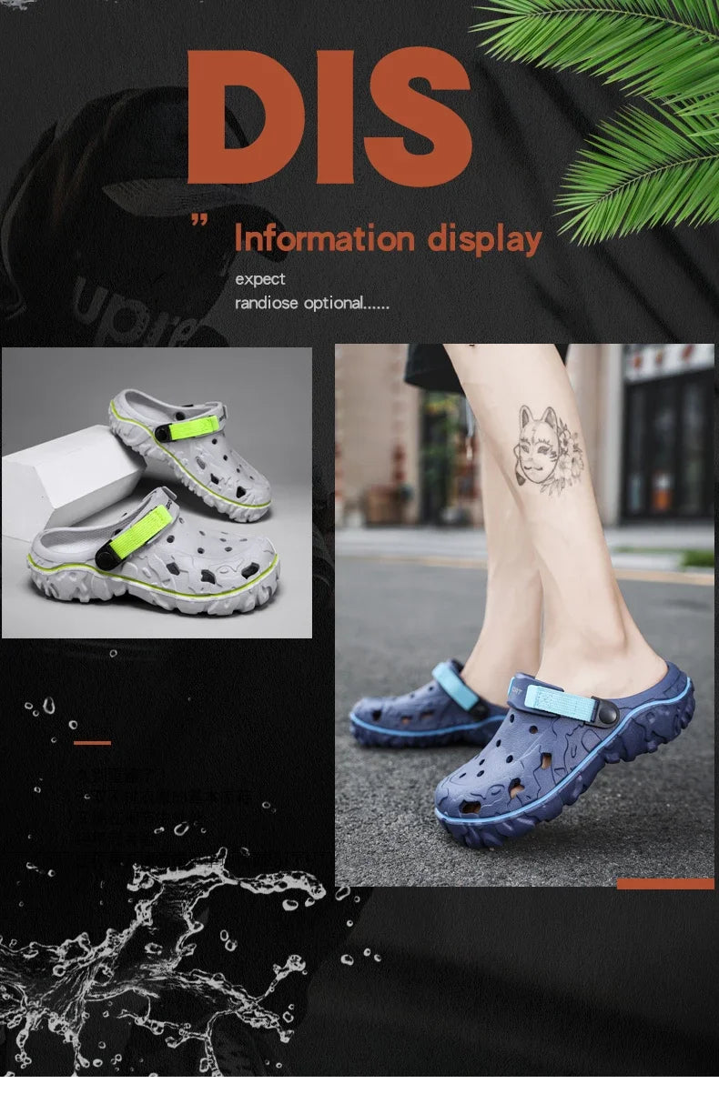 Damping Platform Slippers Training Luxury Sandals 2024 Elegance Shoes Men's Net Men's Clogs Non-Leather Casual Tennis Moncassin