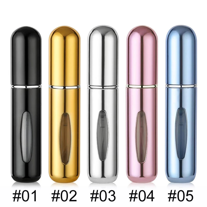 5ml Perfume Atomizer Portable Liquid Container Cosmetics Traveling Mini Aluminum Sprayer Alcochol Empty Refillable Bottle