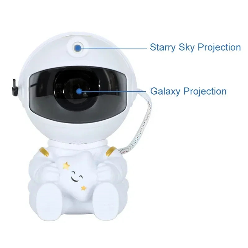 Star Projector Galaxy Night Light Astronaut Space Projector Starry Nebula Ceiling LED Lamp for Bedroom Home Decorative Kids Gift