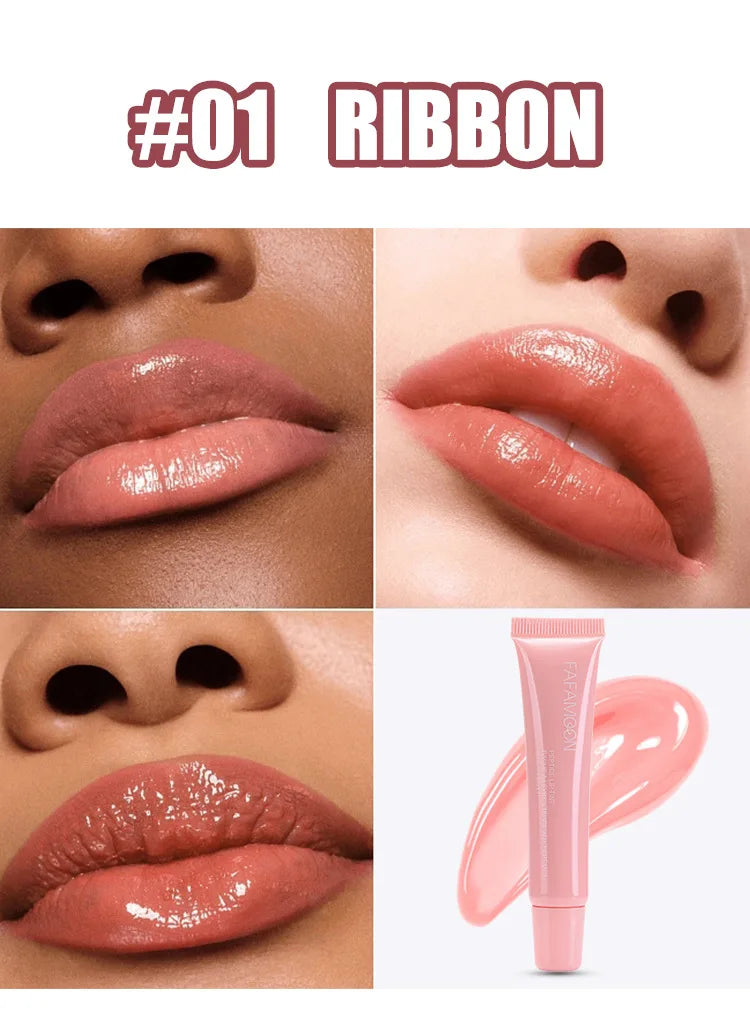 Moisturizing Mirror Water Light Lip Gloss Nude Brown Lip Oil Makeup Plumping Liquid Lipstick Transparent Cosmetics Make Up New