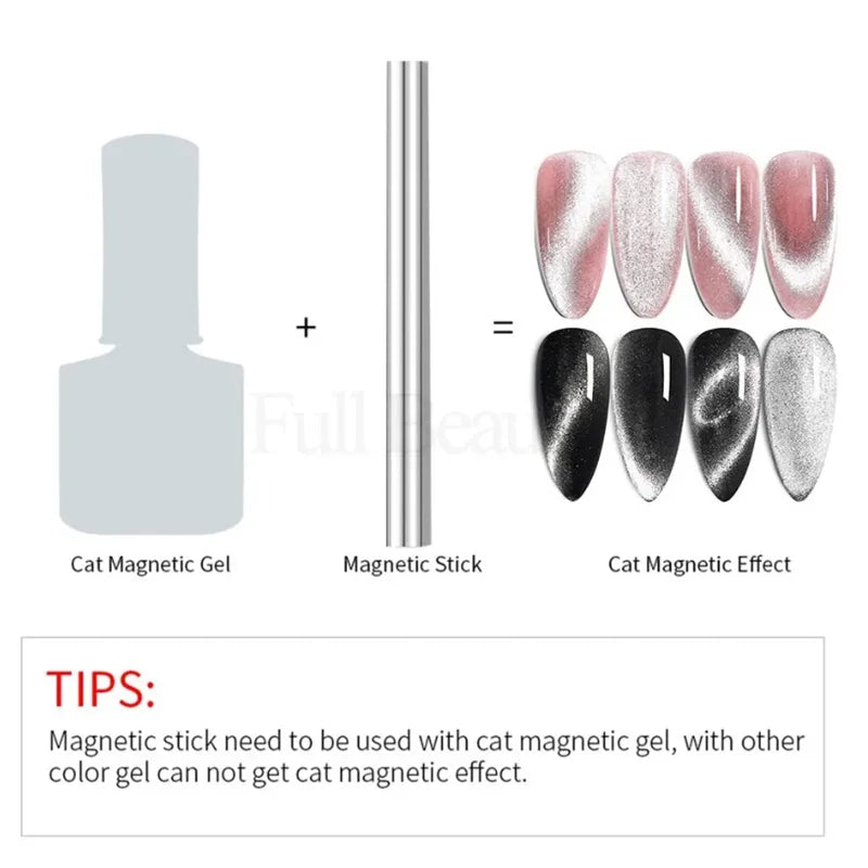 Cylindrical Magnet for Cat Eye UV Gel Varnish with Nails Art Decoration Fashion Nail Magnet Tools for Manicure Design Tools