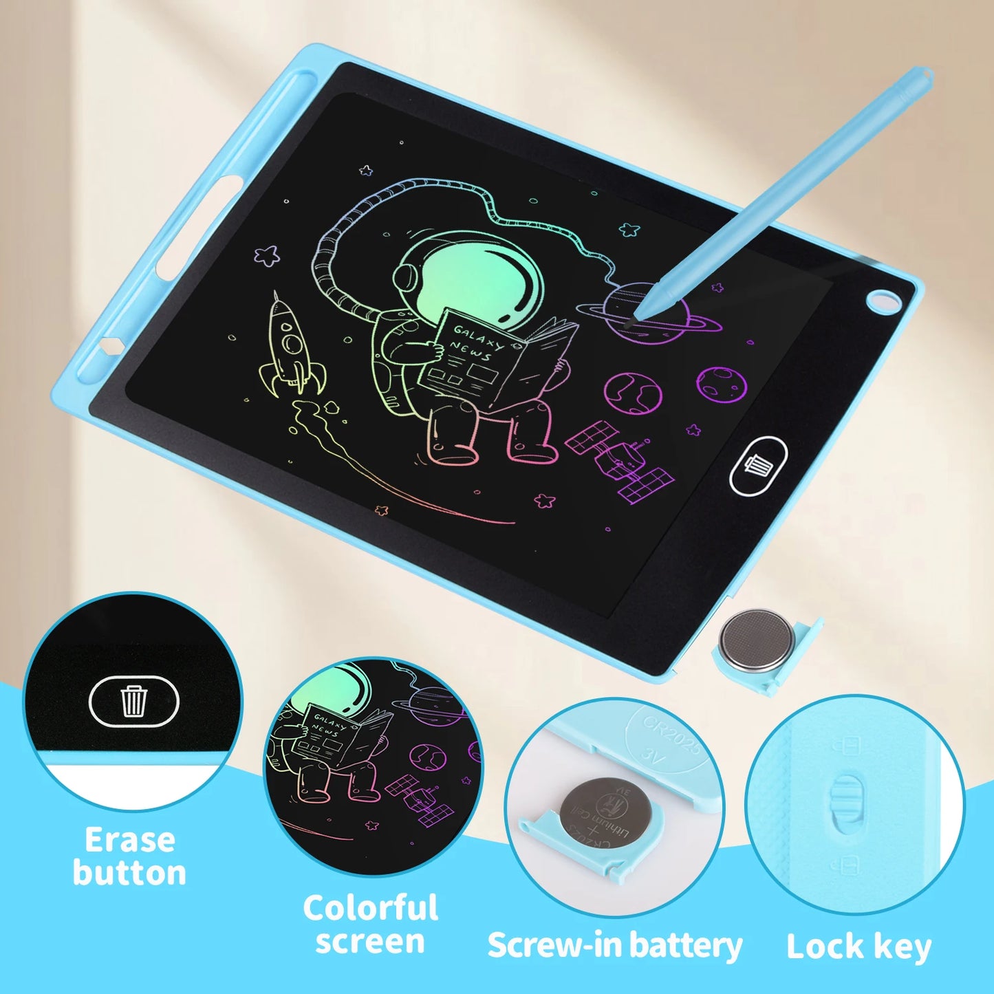 8.5 Inch LCD Writing Tablet Drawing Board Graffiti Sketchpad Mgaic Erasable Handwriting Pad Toys for Kids Boys Gifts