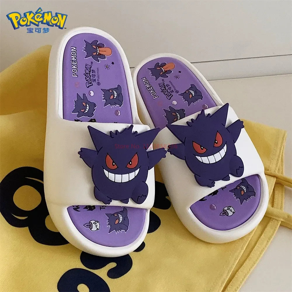 Pokemon Gengar Anime Peripheral Slippers For Men And Women Trendy And Cool Internet Infrared Anti Slip Eva Couple Slipper Gift