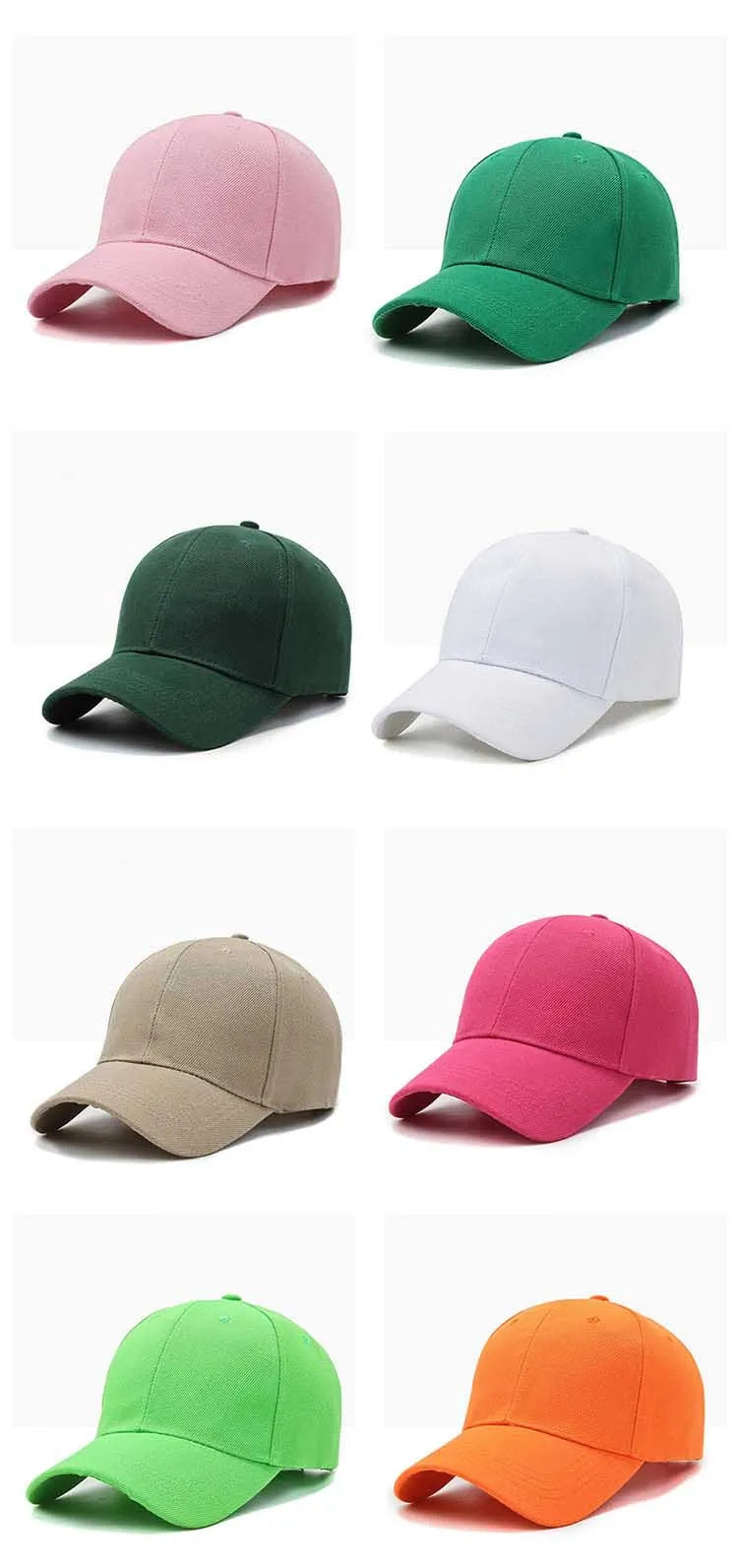 Unisex Cap Casual Plain Baseball Cap Adjustable Snapback Hats For Women Men Hip Hop Cap Street Dad Hat