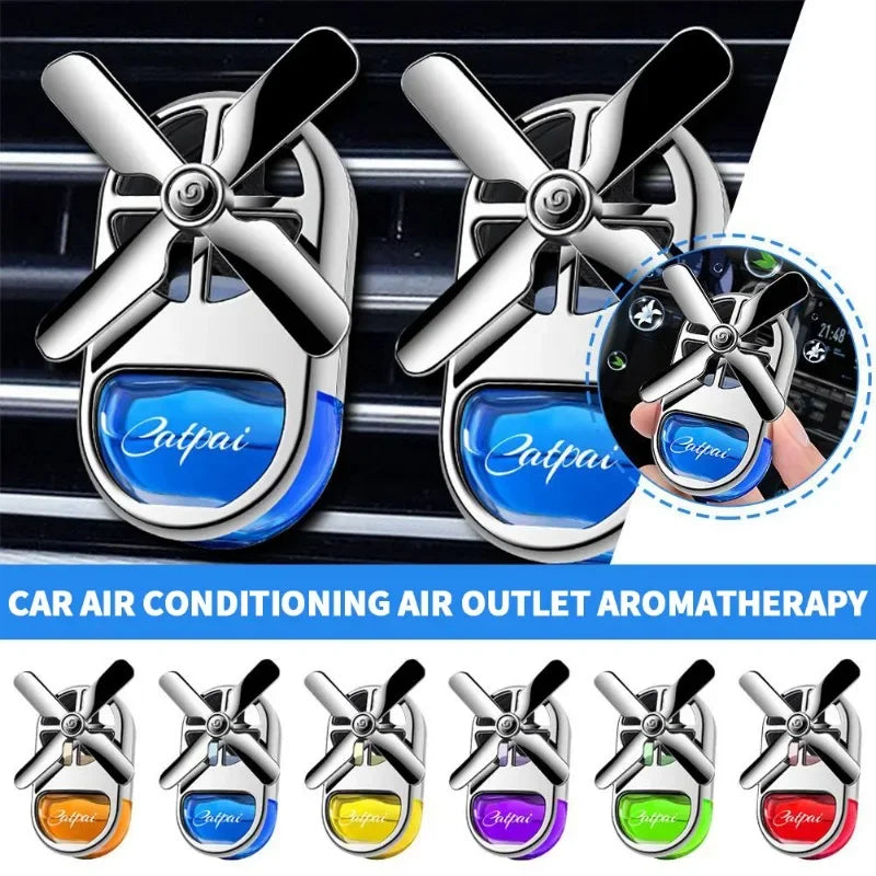 Car Aromatherapy Air Freshener Rotating Propeller Vent Fragrance Aromatherapy Creative Mini Perfume Decoration Accessories New