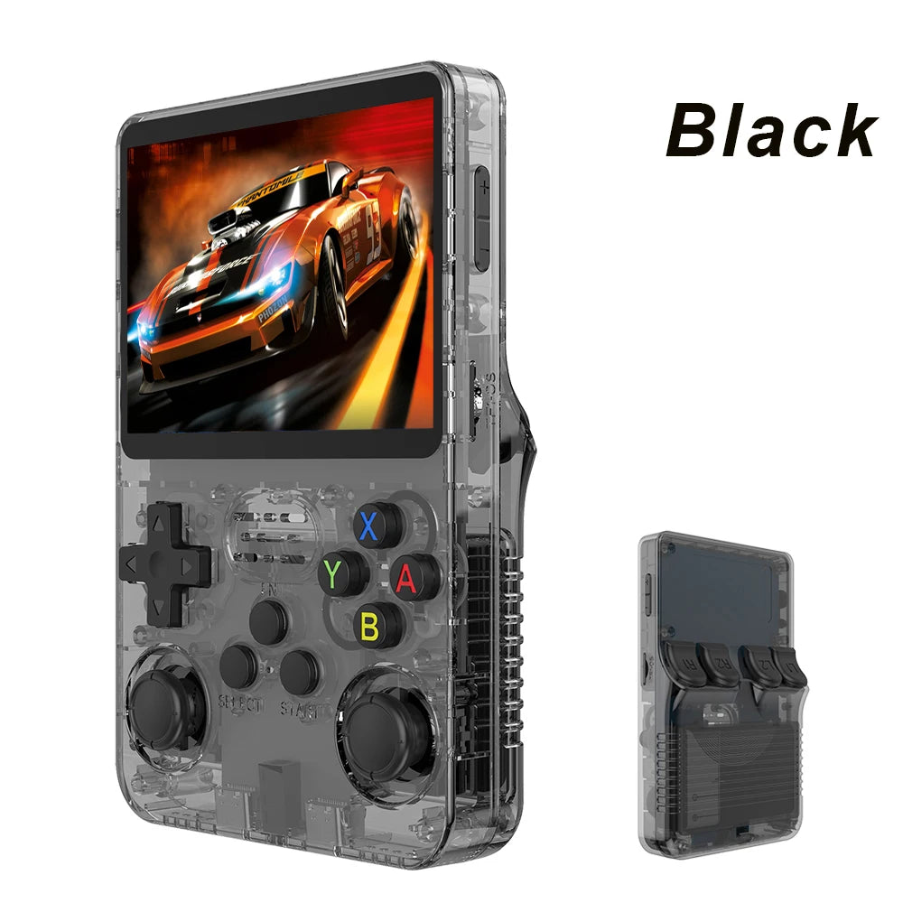 BOYHOM 128GB R36S Retro Handheld Game Console Linux System 3.5 Inch IPS Screen Portable Pocket Video Game Player 64GB Kids Gift