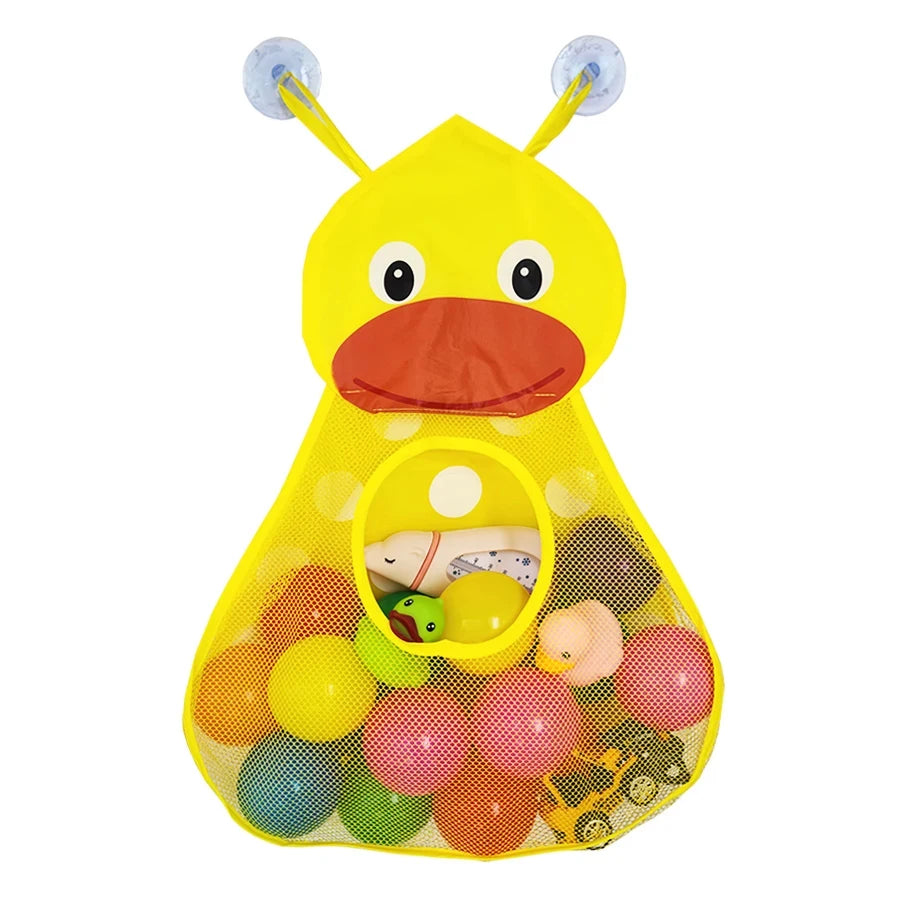 Baby Bathroom Mesh Bag Cartoon Animal Shapes Cloth Sand Toys Storage Net Bag Sucker Organizer for Children Bath Toys Kid Basket