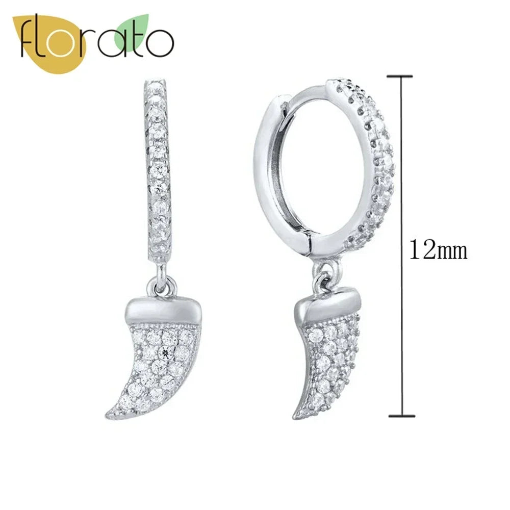 YUXINTOME 925 Sterling Silver Ear Needle Rivet Cone Buckle Piercing Huggie Hoop Earrings for Women Jewelry Accessories Earrings