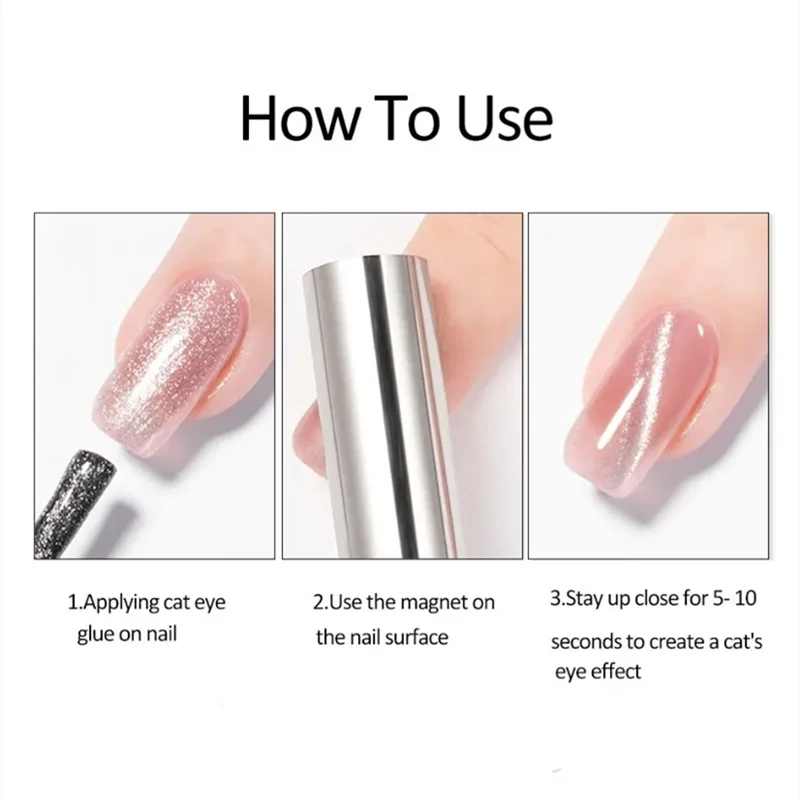 Cylindrical Magnet for Cat Eye UV Gel Varnish with Nails Art Decoration Fashion Nail Magnet Tools for Manicure Design Tools