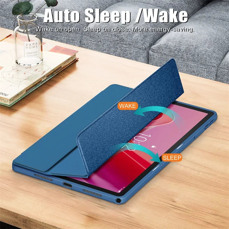 Tablet for Lenovo Tab M11 Case with Pen Holder Folding Stand Acrylic TPU Back Cover for XiaoxinPad Xiaoxin Pad 2024 Case 11 inch