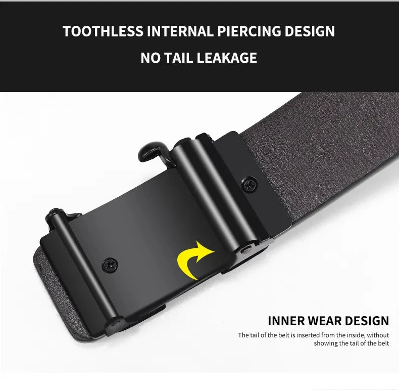 New Product Belt MEN'S High Quality Toothless Automatic Buckle Casual Men Belt MEN'S Business Fashion Belt