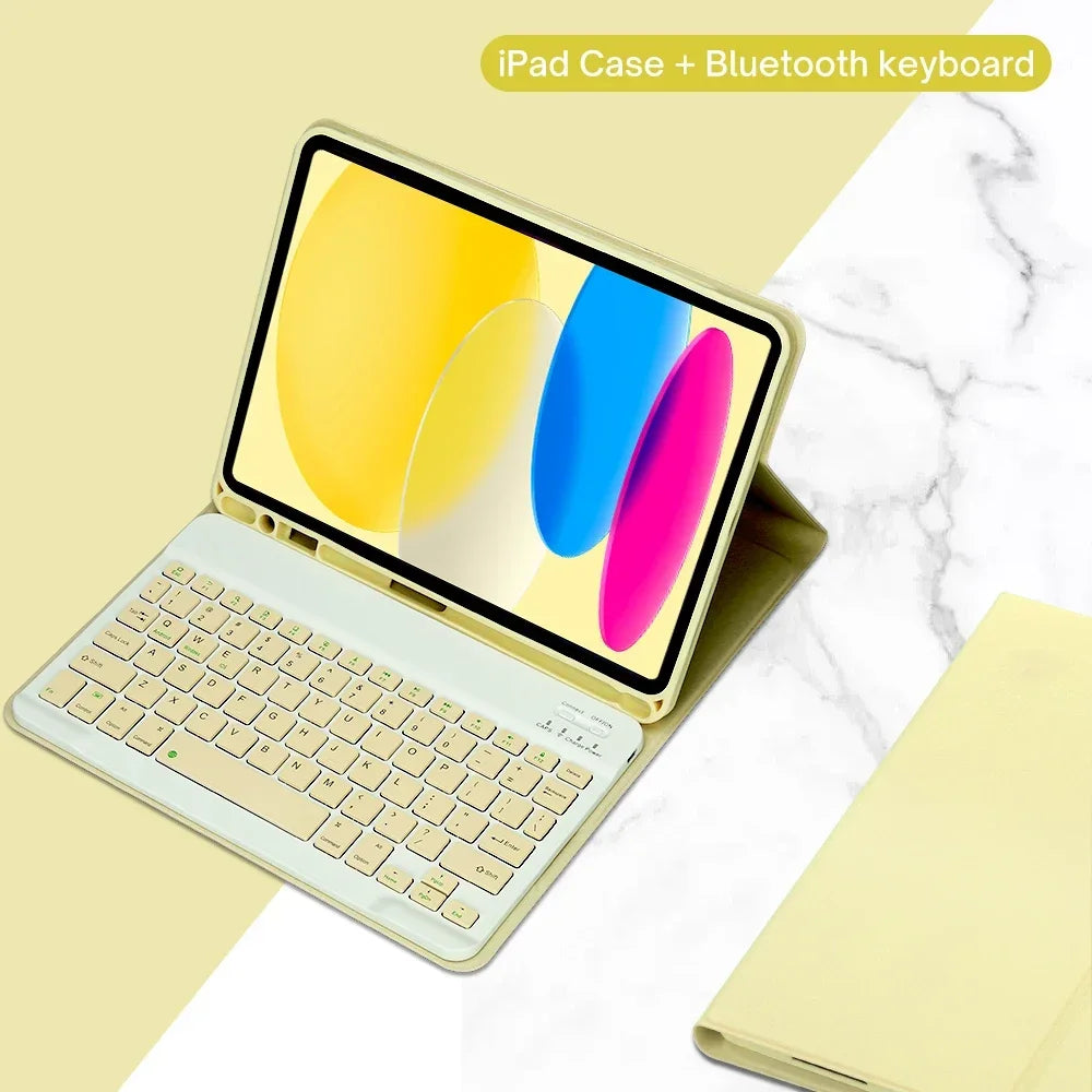 For iPad 10th Generation 2022 10.9 Inch Case with Keyboard,Detachable Wireless Bluetooth Keyboard+Tablet Cover For iPad 10th Gen