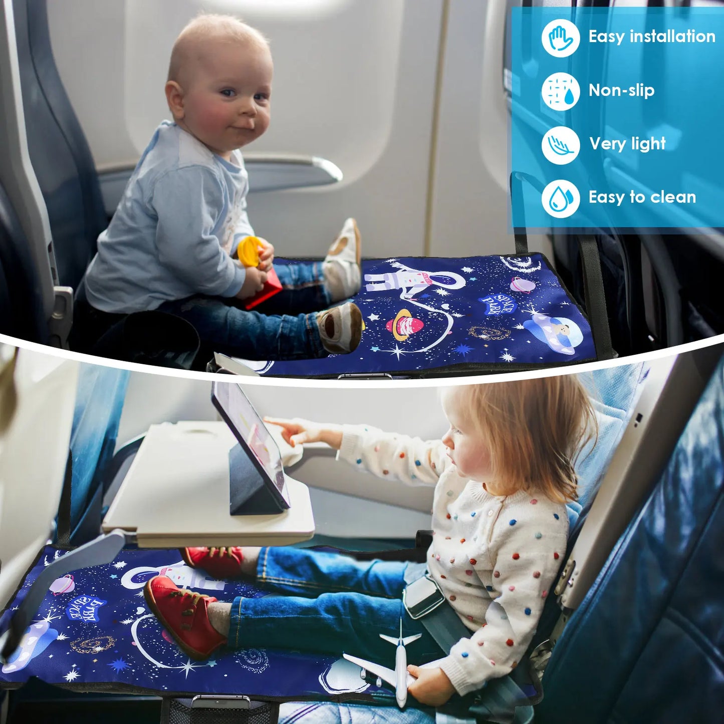 Kids Travel Airplane Bed Baby Pedals Bed Portable Travel Foot Rest Hammock Kids Bed Airplane Seat Extender Leg Rest For Kids