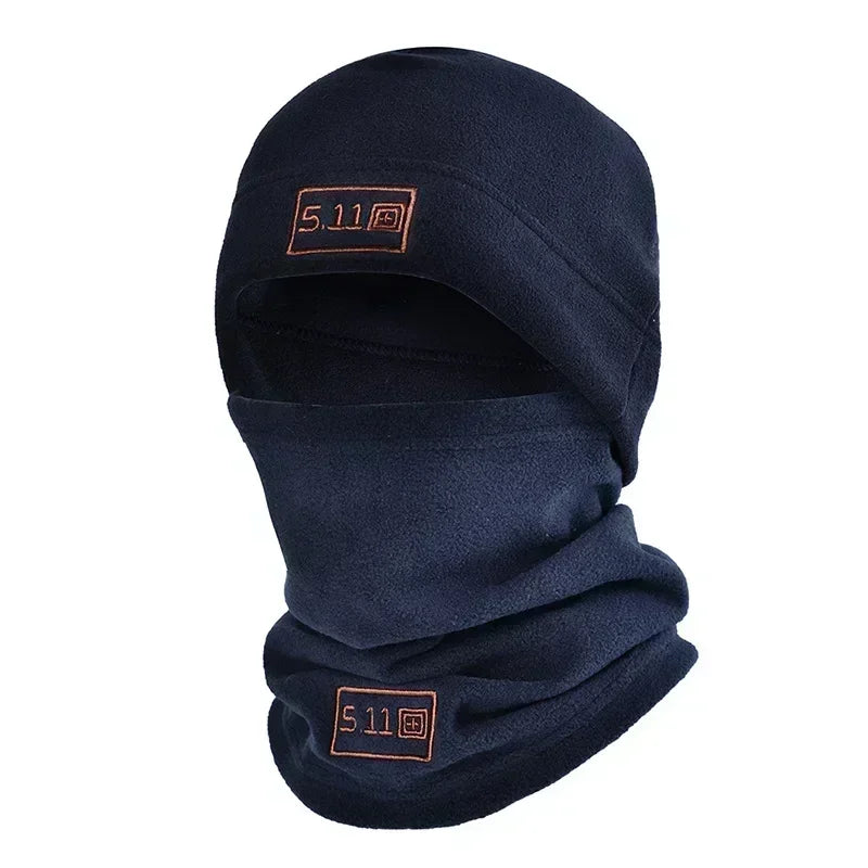 Tactical Military Fleece Hat and Scarf Set, Thermal Head Cover, Warm Balaclava, Face Mask, Sports Neck Protector, Winter