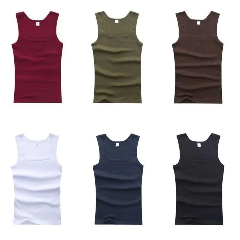 Hot Sale Summer Male clothes Women Basic Elastic tank top Pure Cotton Sleeveless Men's t-shirt Bodybuilding Fitness T-shirt