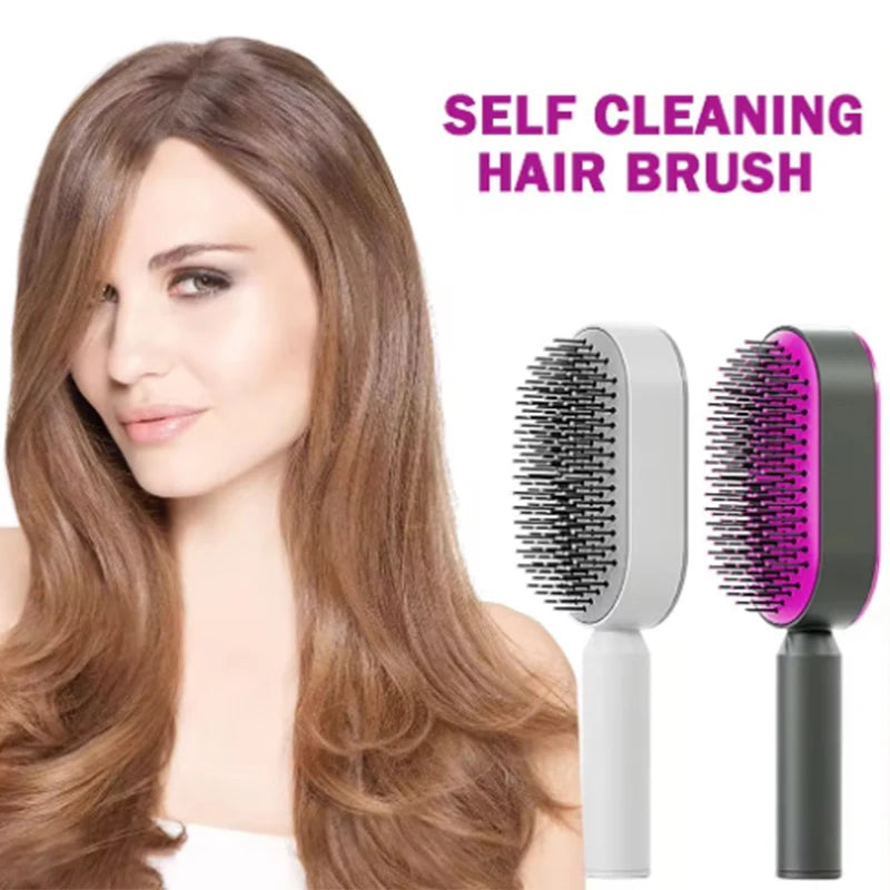 Massage Comb Hair Brush Air Cushion One-Key Self Cleaning Hair Comb Professional Detangling Scalp Air Bag Combs For Hair