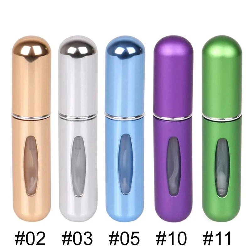 5ml Perfume Atomizer Portable Liquid Container Cosmetics Traveling Mini Aluminum Sprayer Alcochol Empty Refillable Bottle