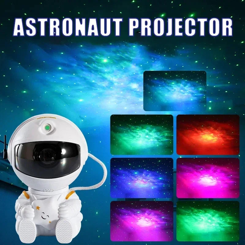 Star Projector Galaxy Night Light Astronaut Space Projector Starry Nebula Ceiling LED Lamp for Bedroom Home Decorative Kids Gift