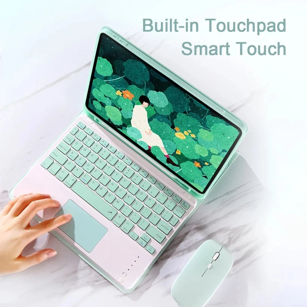 Detachable Trackpad Keyboard Case for Lenovo Tab M11 11 2024 for Lenovo Xiaoxin Pad 11 Inch 2024 Bluetooth Keyboard Flip Cover