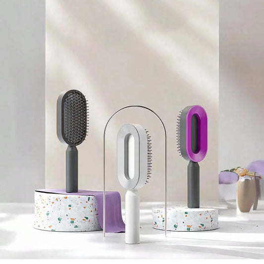 Self Cleaning Hair Brush Massage Home Hair Comb Anti-Static Hairbrush 3D Air Cushion Hair Brushes Hairdressing Styling Hair Tool