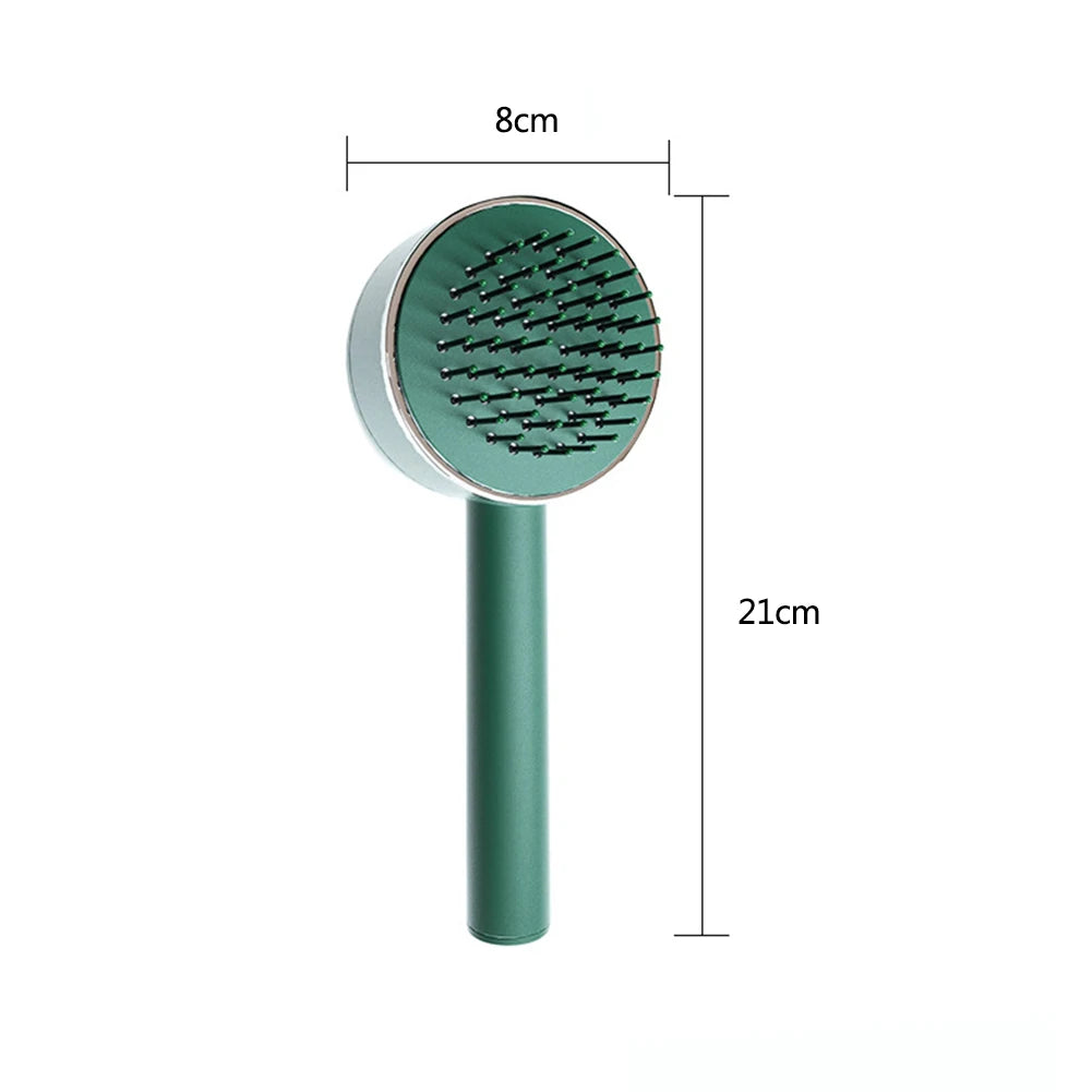 New Hair Brush One-Key Self Cleaning Detangling Scalp Air Cushion Combs Anti-static Scalp Massage for Women Grooming Tool