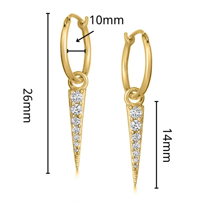 YUXINTOME 925 Sterling Silver Ear Needle Rivet Cone Buckle Piercing Huggie Hoop Earrings for Women Jewelry Accessories Earrings