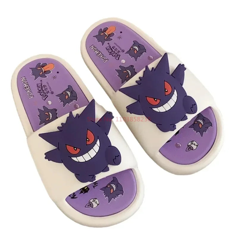 Pokemon Gengar Anime Peripheral Slippers For Men And Women Trendy And Cool Internet Infrared Anti Slip Eva Couple Slipper Gift