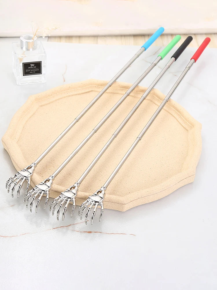 Stainless Steel Back Scratcher Telescopic Scratching Massager Extendable Itch Old Man Happy Health Products Hackle Handicrafts