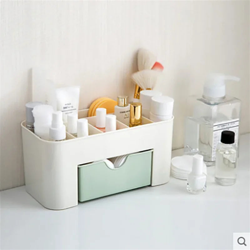 Nail Art Organizer Desktop Drawer Cosmetic Storage Box Makeup Brush Organizer Box Jewelry Lipstick Mask Compartment