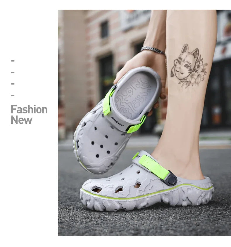 Damping Platform Slippers Training Luxury Sandals 2024 Elegance Shoes Men's Net Men's Clogs Non-Leather Casual Tennis Moncassin