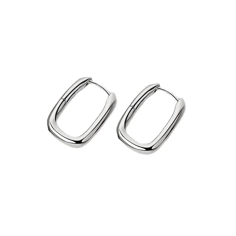 925 Sterling Silver Long Zircon Ear Buckle Fashion Simple Style Women Earrings Birthday Party Gift Fine Jewelry