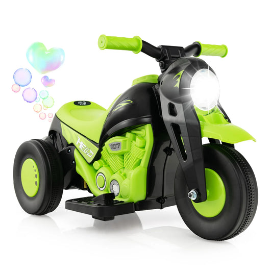 6V Kids Bubble Car Electric Ride on Motorcycle w/ Music Button & LED Headlight