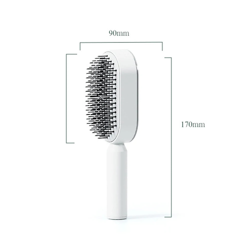 New Hair Brush One-Key Self Cleaning Detangling Scalp Air Cushion Combs Anti-static Scalp Massage for Women Grooming Tool