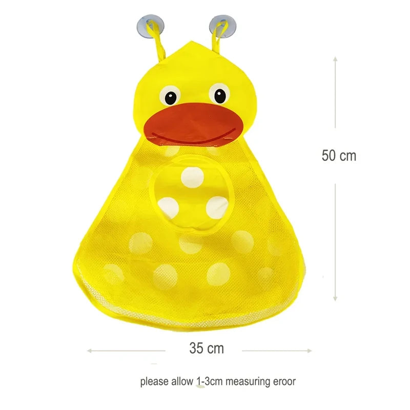 Baby Bathroom Mesh Bag Cartoon Animal Shapes Cloth Sand Toys Storage Net Bag Sucker Organizer for Children Bath Toys Kid Basket