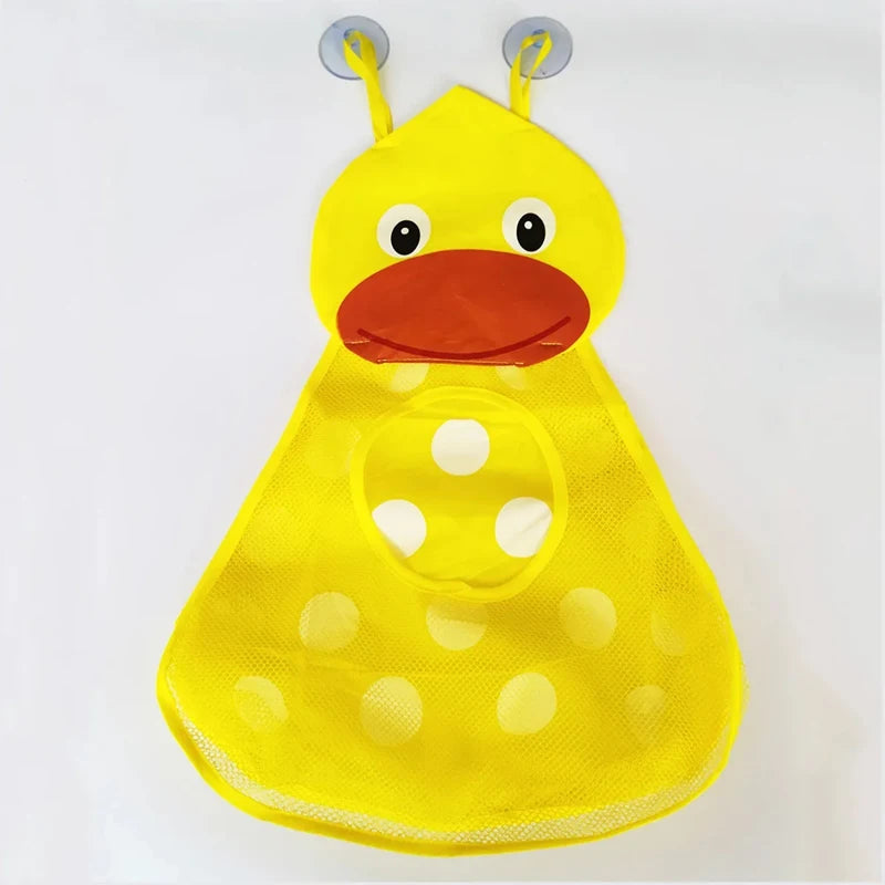 Baby Bathroom Mesh Bag Cartoon Animal Shapes Cloth Sand Toys Storage Net Bag Sucker Organizer for Children Bath Toys Kid Basket