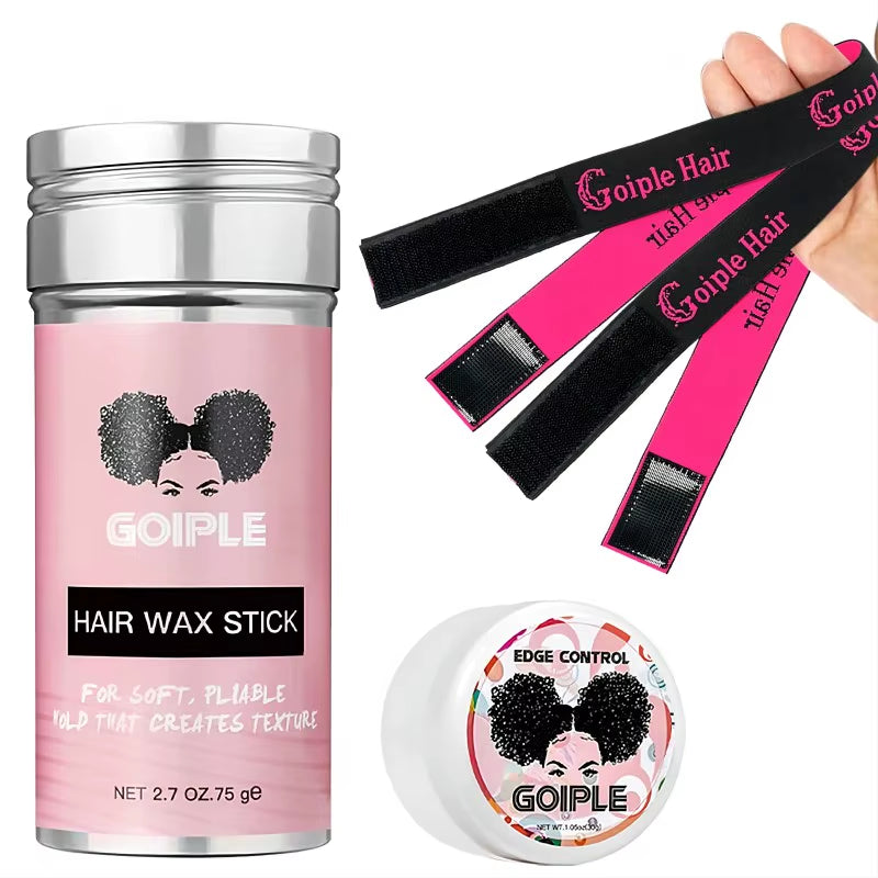 GOIPLE Wig Glue Kit Waterproof Bond Adhesive Melting Spray for Front Lace Tint Mousse Foam Styling Hair Wax Edge Control Gel